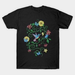 Colibri and butterflys T-Shirt